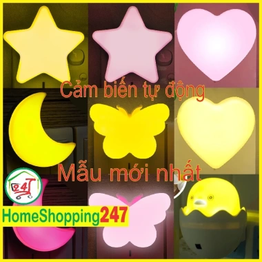 Đèn ngủ cảm biến 110V-220V tự động bật sáng khi tối, hoạt hình dễ thương, tiện ích giá 24,990₫