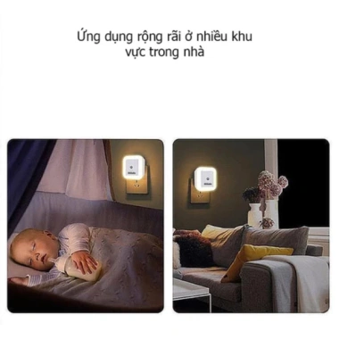 Đèn ngủ cảm biến ánh sáng tự bật ban đêm - Ánh sáng dịu, tiết kiệm điện