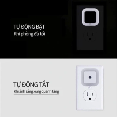 Đèn ngủ cảm biến ánh sáng tự bật ban đêm - Ánh sáng dịu, tiết kiệm điện