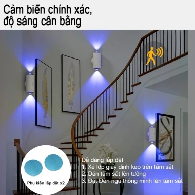 Đèn ngủ cảm biến chuyển động, sạc USB - Giá 95k, công tắc tự động