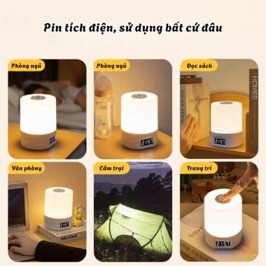 Đèn ngủ cảm biến di động 3 màu ánh sáng, sạc lại, pin lâu, chống ánh sáng xanh - Giá ưu đãi 74.000₫