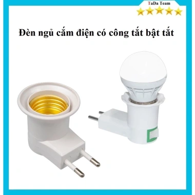 Đèn ngủ cắm tường công tắt bật, dùng bóng đui xoáy E27, chỉ 25.000 VND - Giá ưu đãi