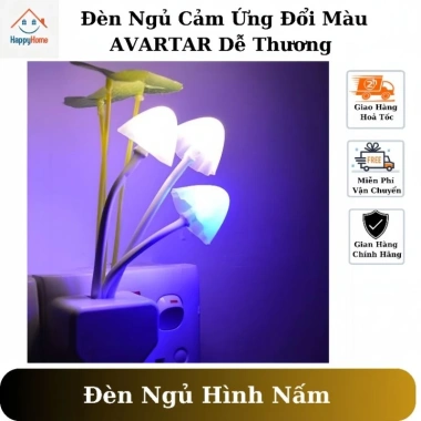 Đèn ngủ cảm ứng LED đổi màu hình nấm Avatar dễ thương, chạm bật ngay, cho phòng ngủ trẻ em - Giá ưu đãi 13.453₫