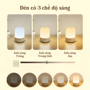 Đèn ngủ cảm ứng Makito 3 màu chuyển đổi, ánh sáng dịu bảo vệ mắt, giá 69.000₫