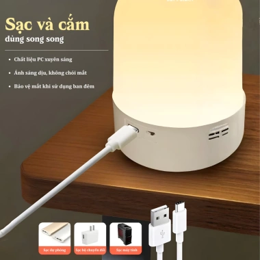 Đèn ngủ cảm ứng Makito 3 màu chuyển đổi, ánh sáng dịu bảo vệ mắt, giá 69.000₫
