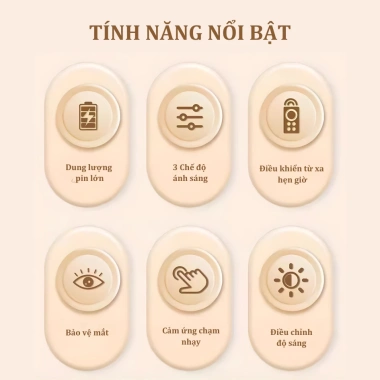 Đèn ngủ cảm ứng Makito 3 màu chuyển đổi, ánh sáng dịu bảo vệ mắt, giá 69.000₫