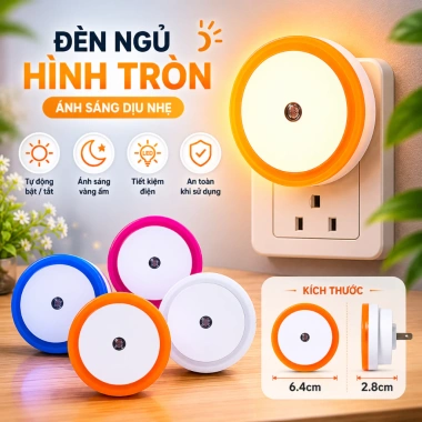 Đèn ngủ cảm ứng thông minh, cảm biến ánh sáng tự động tắt mở, giá ưu đãi 14.998 VND cho phòng ngủ và cầu thang