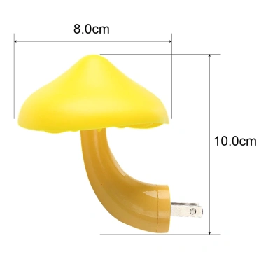 Đèn ngủ cây nấm vàng cảm biến tự sáng, LED cảm ứng tự động tắt mở thông minh