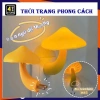 Đèn ngủ cây nấm vàng cảm biến tự sáng, LED cảm ứng tự động tắt mở thông minh 10