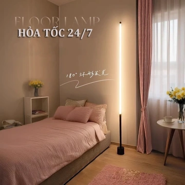 Đèn ngủ chân đứng 3 màu có điều khiển từ xa - Đèn cây decor phòng ngủ sang trọng, giá ưu đãi 425.000 VND