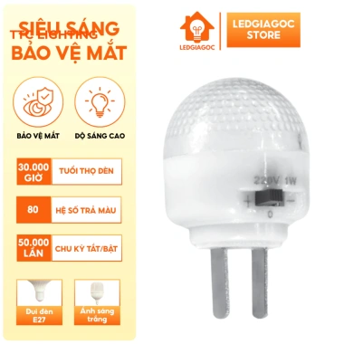 Đèn ngủ công tắc 2 chế độ màu vàng - Chiếu sáng ban đêm, giá 34.000đ Ledgiagoc