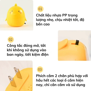 đèn ngủ cute công tắc bật tắt, tiết kiệm điện, dạng nấm avatar cảm ứng, mẫu gấu trúc siêu dễ thương cho phòng ngủ – chỉ 28.900₫ 4