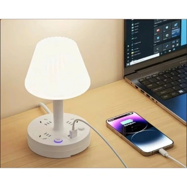 Đèn ngủ để bàn 3 chân đa chức năng có ổ cắm USB, nút nguồn, công tắc tiện lợi, phù hợp cho điện thoại, thiết kế hiện đại, tiết kiệm năng lượng Giá chỉ 119.000đ 5
