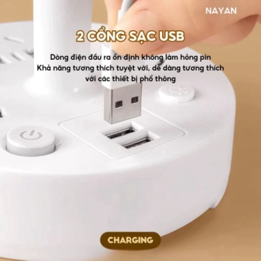 Đèn ngủ để bàn đa năng USB + ổ cắm, điều chỉnh độ sáng, chống giật, decor, bảo hành 3 tháng - 119k 7 Đèn ngủ để bàn đa năng USB + ổ cắm, điều chỉnh độ sáng, chống giật, decor, bảo hành 3 tháng - 119k 7
