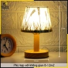 Đèn ngủ để bàn DN006 đế gỗ chao vải - Trang trí phòng ngủ sang trọng, giảm giá 2