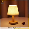 Đèn ngủ để bàn DN006 đế gỗ chao vải - Trang trí phòng ngủ sang trọng, giảm giá 3