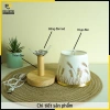 Đèn ngủ để bàn DN006 đế gỗ chao vải - Trang trí phòng ngủ sang trọng, giảm giá 5