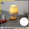 Đèn ngủ để bàn DN006 đế gỗ chao vải - Trang trí phòng ngủ sang trọng, giảm giá 8