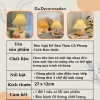 Đèn ngủ để bàn gỗ kiểu Hàn xếp ly, công tắc 3 màu ánh sáng, đế gỗ nguyên khối - Giá chỉ 29.000 VND 2