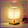 Đèn ngủ để bàn My Home DN008: Đế gỗ chao vuông 220V, trang trí phòng ngủ, đọc sách, giá 145.000₫
