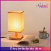 Đèn ngủ để bàn My Home DN008: Đế gỗ chao vuông 220V, trang trí phòng ngủ, đọc sách, giá 145.000₫ 2