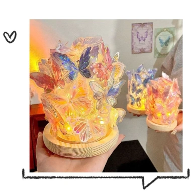 Đèn Ngủ DIY Handmade Mini Mặt Trăng Hoa Hồng – Trang Trí Phòng, Quà Tặng Ý Nghĩa Sinh Nhật Valentine