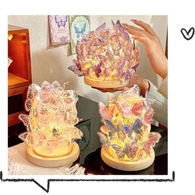 Đèn Ngủ DIY Handmade Mini Mặt Trăng Hoa Hồng – Trang Trí Phòng, Quà Tặng Ý Nghĩa Sinh Nhật Valentine