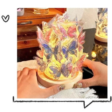 Đèn Ngủ DIY Handmade Mini Mặt Trăng Hoa Hồng – Trang Trí Phòng, Quà Tặng Ý Nghĩa Sinh Nhật Valentine