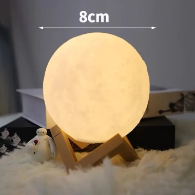 Đèn ngủ hình mặt trăng tròn kèm đế nhựa dễ thương giá chỉ 25.000₫
