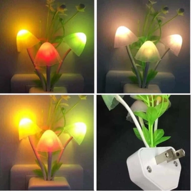Đèn ngủ hình nấm 3 chế độ đổi màu - Tự động bật tắt, tiết kiệm năng lượng, trang trí phòng