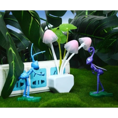 Đèn ngủ hình nấm 3 chế độ đổi màu - Tự động bật tắt, tiết kiệm năng lượng, trang trí phòng