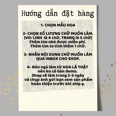 Đèn ngủ hoa khô mini màu hồng - làm theo tên, quà sinh nhật handmade, giảm giá 18% chỉ 225.000