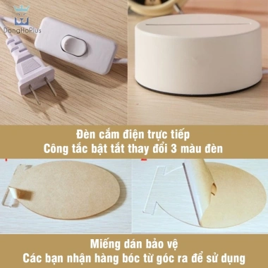 Đèn Ngủ LED 3D Bàn 3 Màu - Phích Cắm, Đa Kiểu, Quà Tặng Độc Đáo 30.000đ