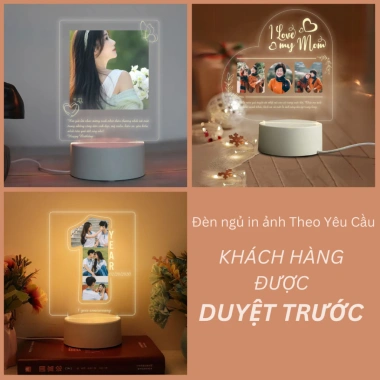 Đèn ngủ LED 3D in ảnh theo yêu cầu - Quà tặng Valentine, bố mẹ, bạn gái - 115.000₫
