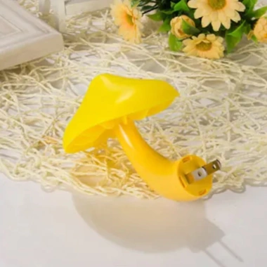 Đèn ngủ LED cảm biến ánh sáng cây nấm, tự động bật tắt, kết nối ổ tường, ánh sáng vàng 20.000₫