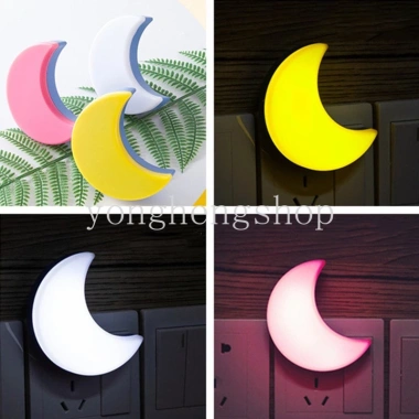 Đèn Ngủ LED Cảm Biến Hình Trăng Sao Dễ Thương Trang Trí Phòng Ngủ Bé Phích Cắm US Giá 31.900 VND