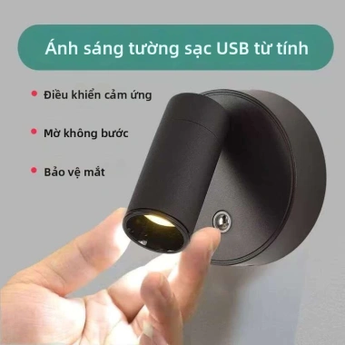Đèn ngủ LED cảm biến thông minh sạc USB - Đèn tường khí quyển, không dây, 1‑3 ngày