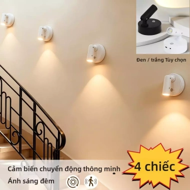 Đèn ngủ LED cảm biến thông minh sạc USB - Đèn tường khí quyển, không dây, 1‑3 ngày