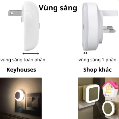 Đèn ngủ LED cảm ứng ánh sáng tự động tắt bật, decor phòng ngủ giá 29.000₫