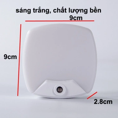 Đèn ngủ LED cảm ứng tự tắt ngày, tự sáng đêm – Thiết kế vuông lớn, màu trắng tinh khiết, tiết kiệm điện, giảm giá còn 31.000₫ 4