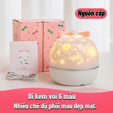 Đèn ngủ LED chiếu sao cổ tích, đại dương, xoay tự động - Lãng mạn cho sinh nhật