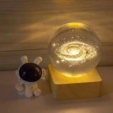 Đèn ngủ LED quả cầu pha lê đa sắc tự động - Trang trí phòng ngủ, quà Valentine, chỉ 69.000₫