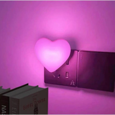 Đèn ngủ LED trái tim ánh sáng dịu nhẹ, trang trí đầu giường lãng mạn, dễ ngủ - 45.000₫ 2