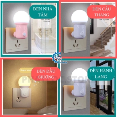 Đèn ngủ LED tròn bóng đa màu, công tắc đổi màu, cho phòng ngủ & khách - Giá 45.000₫