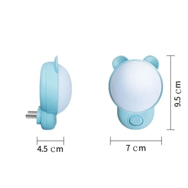 Đèn ngủ mặt trăng KLIYA Z-035 - Đèn tròn tai gấu, chuyển đổi 2 màu trắng-vàng ấm, ánh sáng dịu nhẹ, giá chỉ 29.000 VND