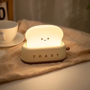 Đèn ngủ máy nướng bánh mì sạc tích điện - LED đa chế độ, hẹn giờ, decor giá 99.500₫