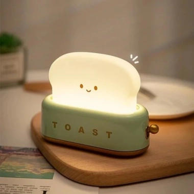Đèn ngủ máy nướng bánh mì sạc tích điện - LED đa chế độ, hẹn giờ, decor giá 99.500₫