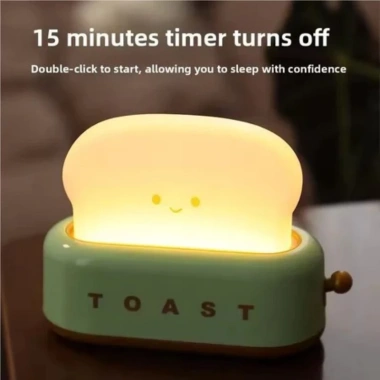 Đèn ngủ máy nướng bánh mì sạc tích điện - LED đa chế độ, hẹn giờ, decor giá 99.500₫