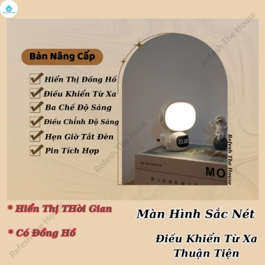 Đèn ngủ phi hành gia remote pin tích điện - đồng hồ hẹn giờ tự tắt 9 Đèn ngủ phi hành gia remote pin tích điện - đồng hồ hẹn giờ tự tắt 9