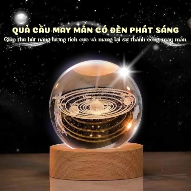 Đèn ngủ quả cầu pha lê 3D - Trang trí phòng ngủ, quà sinh nhật, giá chỉ 38.000đ